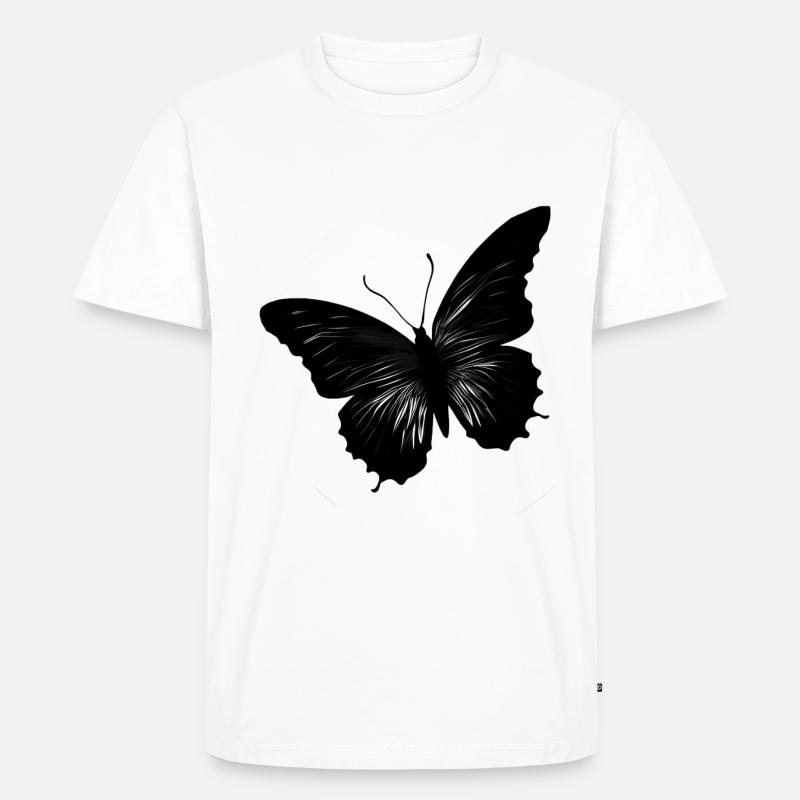 Schmetterlinge Muster - Männer Premium Bio T-Shirt - Weiß