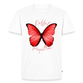 Butterflies pattern - T-shirt Premium bio Homme - blanc - Devant - Nico (187cm)