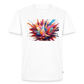 Une explosion de couleurs - T-shirt Premium bio Homme - blanc - Devant - Nico (187cm)