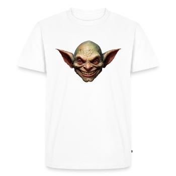 Goblin - Men's Premium Organic T-Shirt - white - Front - Nico (187cm)