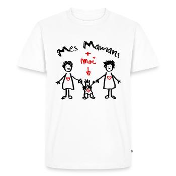 Mes_mamans__moi - T-shirt Premium bio Homme - blanc - Devant - Nico (187cm)