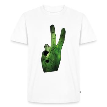 signe de la paix - T-shirt Premium bio Homme - blanc - Devant - Nico (187cm)