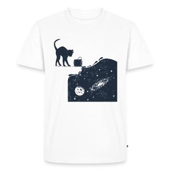 Universe Cat - T-shirt Premium bio Homme - blanc - Devant - Nico (187cm)