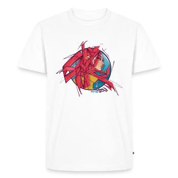 Lia - T-shirt Premium bio Homme - blanc - Devant - Nico (187cm)