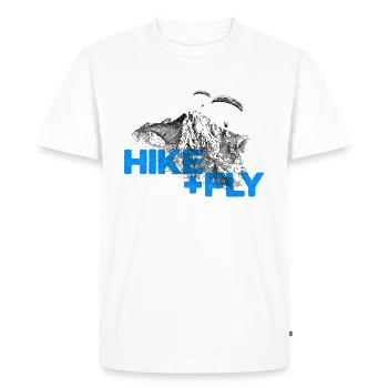 Hike & Fly Parapente bleu - T-shirt Premium bio Homme - blanc - Devant - Nico (187cm)