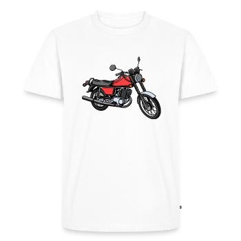 ETZ DDR Motorcycle - Men's Premium Organic T-Shirt - white - Front - Nico (187cm)