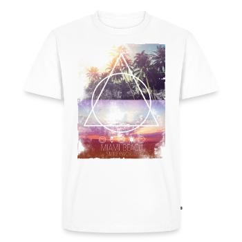 SmileyWorld Miami Beach - Men's Premium Organic T-Shirt - white - Front - Nico (187cm)