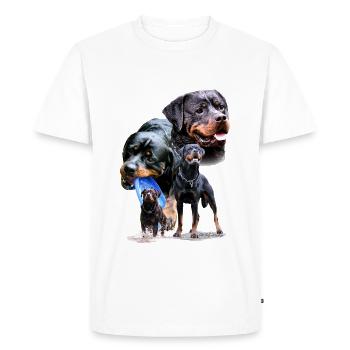 Hunde - Männer Premium Bio T-Shirt - Weiß - Vorne - Nico (187cm)