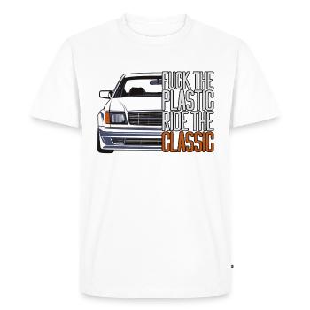 FTP Style Retro Car Classic Silhouette - Men's Premium Organic T-Shirt - white - Front - Nico (187cm)
