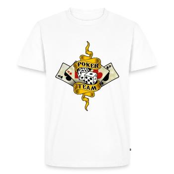 poker team design 1 - Men's Premium Organic T-Shirt - white - Front - Nico (187cm)
