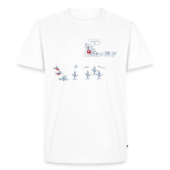hurray Santa is coming - Men's Premium Organic T-Shirt - white - Front - Nico (187cm)