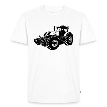 Tractor - Tractor - Tractor - Farmer - Men's Premium Organic T-Shirt - white - Front - Nico (187cm)