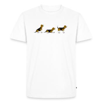 sit down stay beagle 1 - T-shirt Premium bio Homme - blanc - Devant - Nico (187cm)