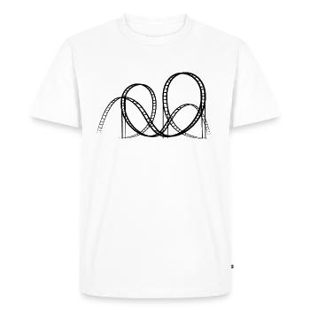 Montagnes russes Noir - T-shirt Premium bio Homme - blanc - Devant - Nico (187cm)