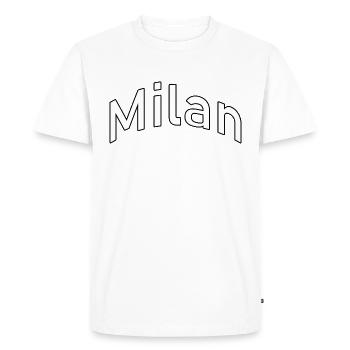 cerf-volant - T-shirt Premium bio Homme - blanc - Devant - Nico (187cm)