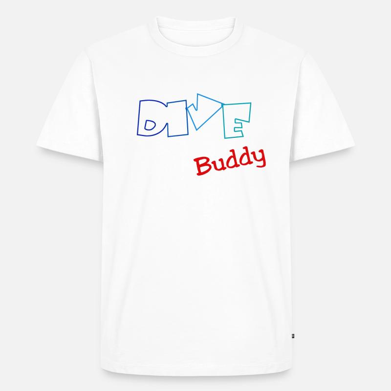 Diver Dive Buddy Scuba - Männer Premium Bio T-Shirt - Weiß
