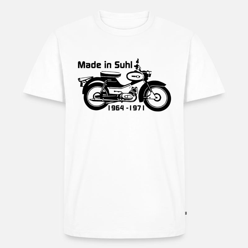 Simson Spatz - Männer Premium Bio T-Shirt - Weiß