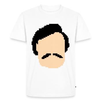 pixels Pablo - T-shirt Premium bio Homme - blanc - Devant - Nico (187cm)