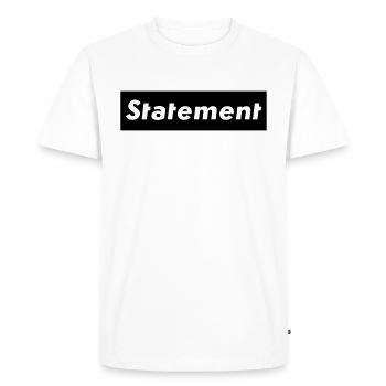 Statement - T-shirt Premium bio Homme - blanc - Devant - Nico (187cm)