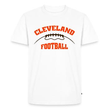 Cleveland Football - Men's Premium Organic T-Shirt - white - Front - Nico (187cm)