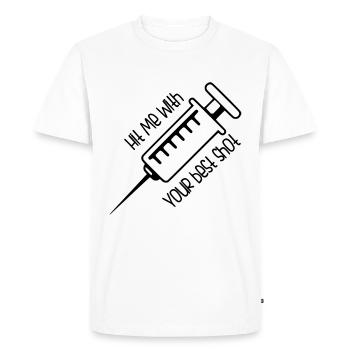 Cadeaux Meilleur infirmière de tir - T-shirt Premium bio Homme - blanc - Devant - Nico (187cm)