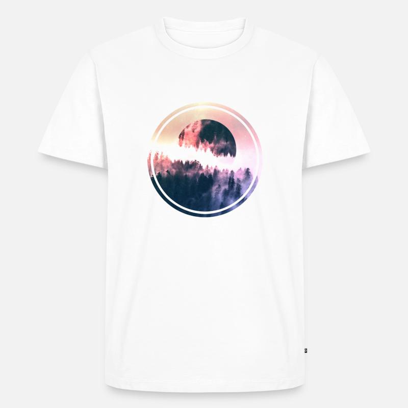 Full Moon - Männer Premium Bio T-Shirt - Weiß
