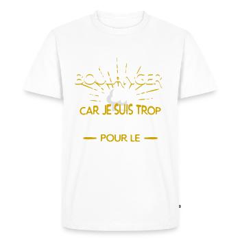 Boulanger - beau gosse - T-shirt Premium bio Homme - blanc - Devant - Nico (187cm)