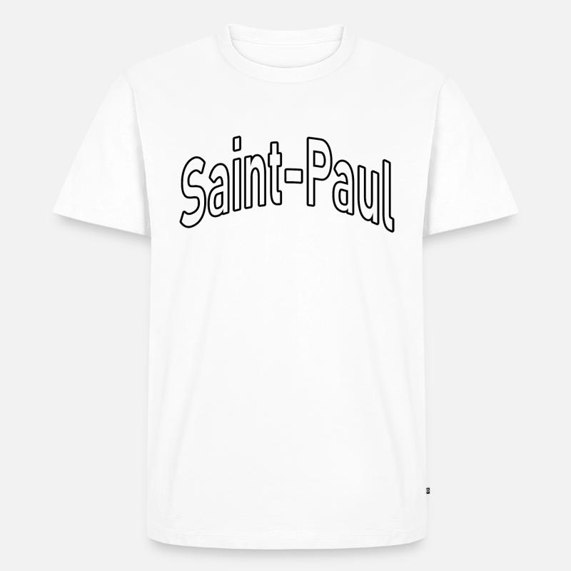 Saint Paul - Männer Premium Bio T-Shirt - Weiß
