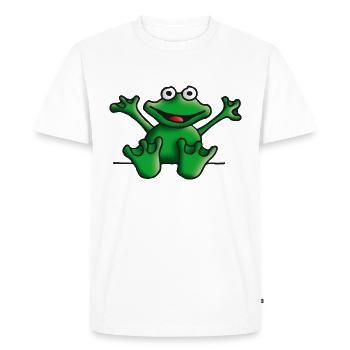 heart_frog_122011a - T-shirt Premium bio Homme - blanc - Devant - Nico (187cm)