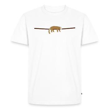 red panda - Men's Premium Organic T-Shirt - white - Front - Nico (187cm)
