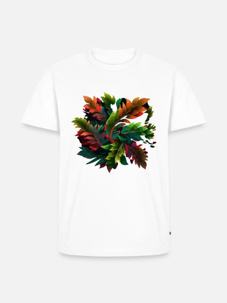 Leaves - Men's Premium Organic T-Shirt - white