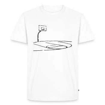 basket-ball court - T-shirt Premium bio Homme - blanc - Devant - Nico (187cm)