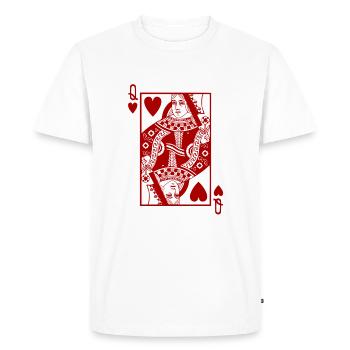 Coeur reine rouge - T-shirt Premium bio Homme - blanc - Devant - Nico (187cm)