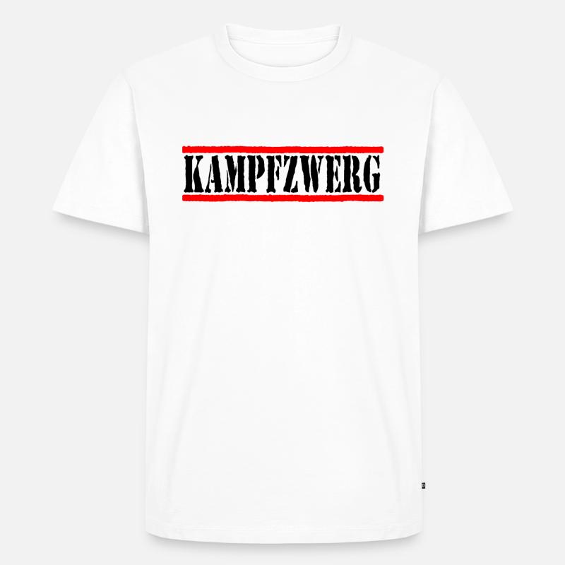 Kampfzwerg schwarz - Männer Premium Bio T-Shirt - Weiß