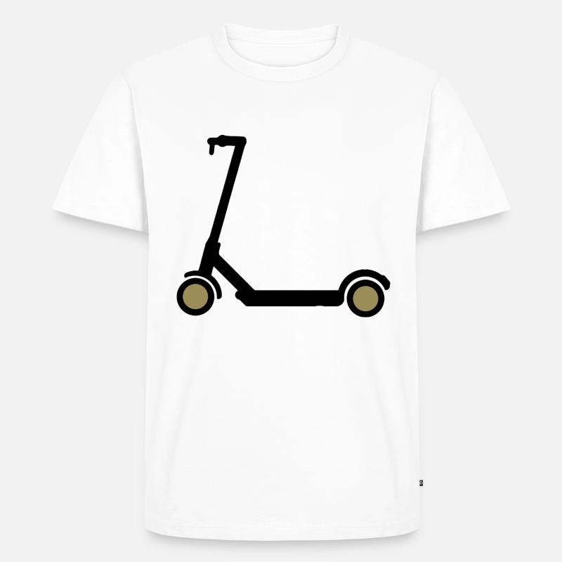 E-Scooter Eroller Comicdesign Geschenkidee - Männer Premium Bio T-Shirt - Weiß