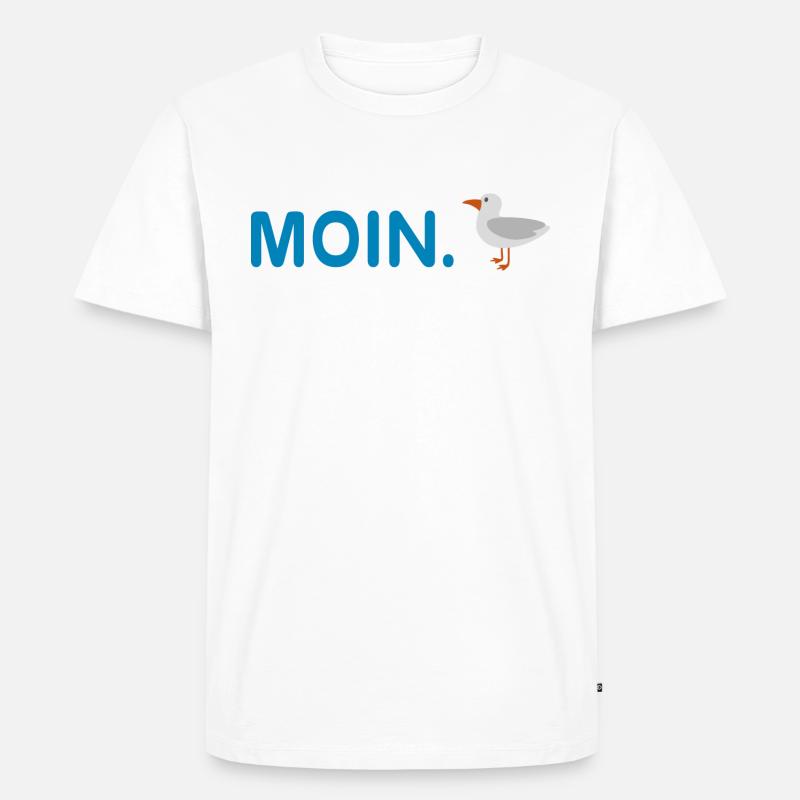 Moin Hamburch! - Männer Premium Bio T-Shirt - Weiß