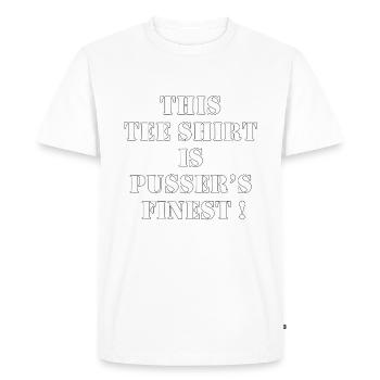 Pusser's finest - Men's Premium Organic T-Shirt - white - Front - Nico (187cm)