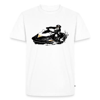 Jet Ski - Chimpanzee - Monkey - Men's Premium Organic T-Shirt - white - Front - Nico (187cm)