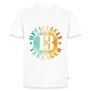 Garçon de 13e anniversaire - T-shirt Premium bio Homme - blanc - Devant - Nico (187cm)