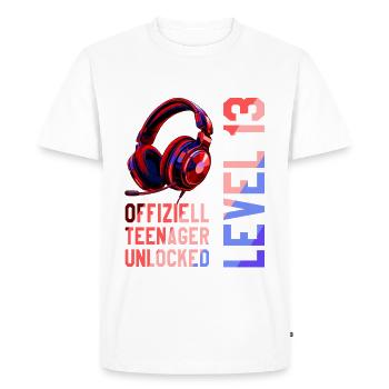 Garçon de 13e anniversaire - T-shirt Premium bio Homme - blanc - Devant - Nico (187cm)
