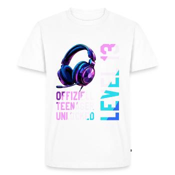 Garçon de 13e anniversaire - T-shirt Premium bio Homme - blanc - Devant - Nico (187cm)