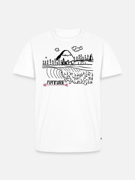T-shirt Nature vague côte - T-shirt Premium bio Homme - blanc