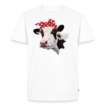Bandana de vache - T-shirt Premium bio Homme - blanc - Devant - Nico (187cm)