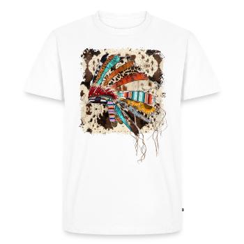Coiffure Western - T-shirt Premium bio Homme - blanc - Devant - Nico (187cm)
