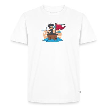 little cute pirate - sailing - Men's Premium Organic T-Shirt - white - Front - Nico (187cm)