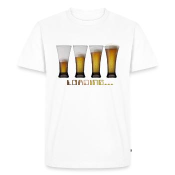 shirt loading beers by CustomStyle - Men's Premium Organic T-Shirt - white - Front - Nico (187cm)