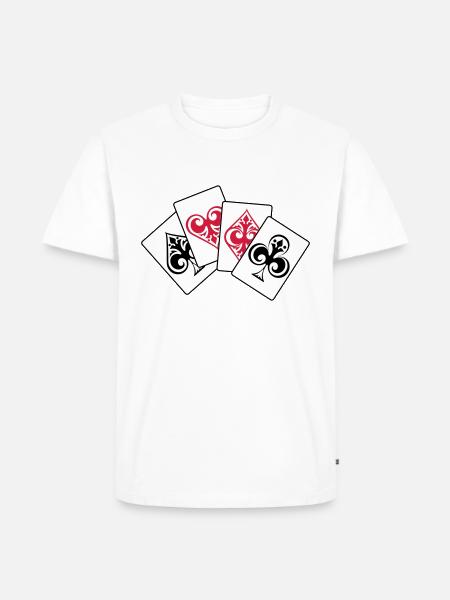 4 aces poker! - Men's Premium Organic T-Shirt - white