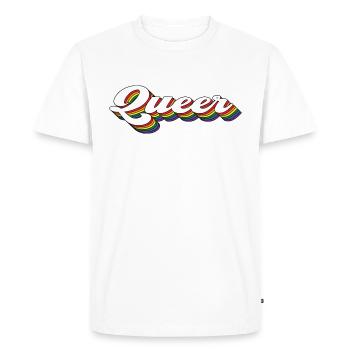 Queer - T-shirt Premium bio Homme - blanc - Devant - Nico (187cm)