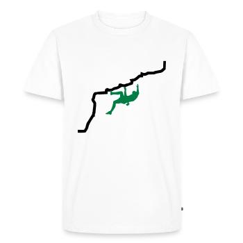 Climbing - Men's Premium Organic T-Shirt - white - Front - Nico (187cm)