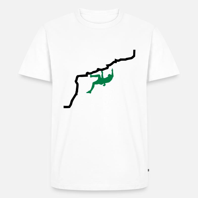 Klettern - Männer Premium Bio T-Shirt - Weiß